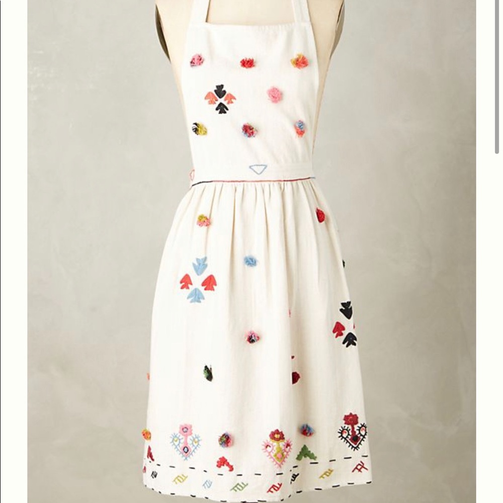 Anthropologie Tufted & Textured Apron